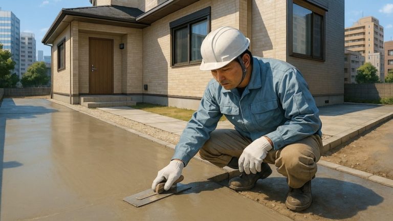 豊島区の外構や庭に土間コンクリートを施工した画像
