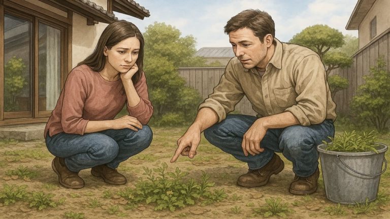 庭をリフォームして雑草をどうにかしたい夫婦