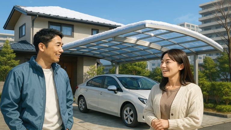 青森県でカーポートを施工した画像