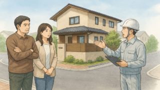 外構角地の注意点を説明する業者