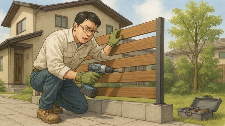 外構フェンスはDIYだと危険だと気づいた男性