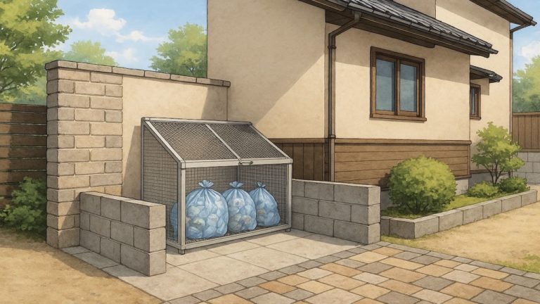 外構のゴミ置き場スペースの画像