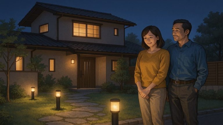 外構と庭照明の自動点灯