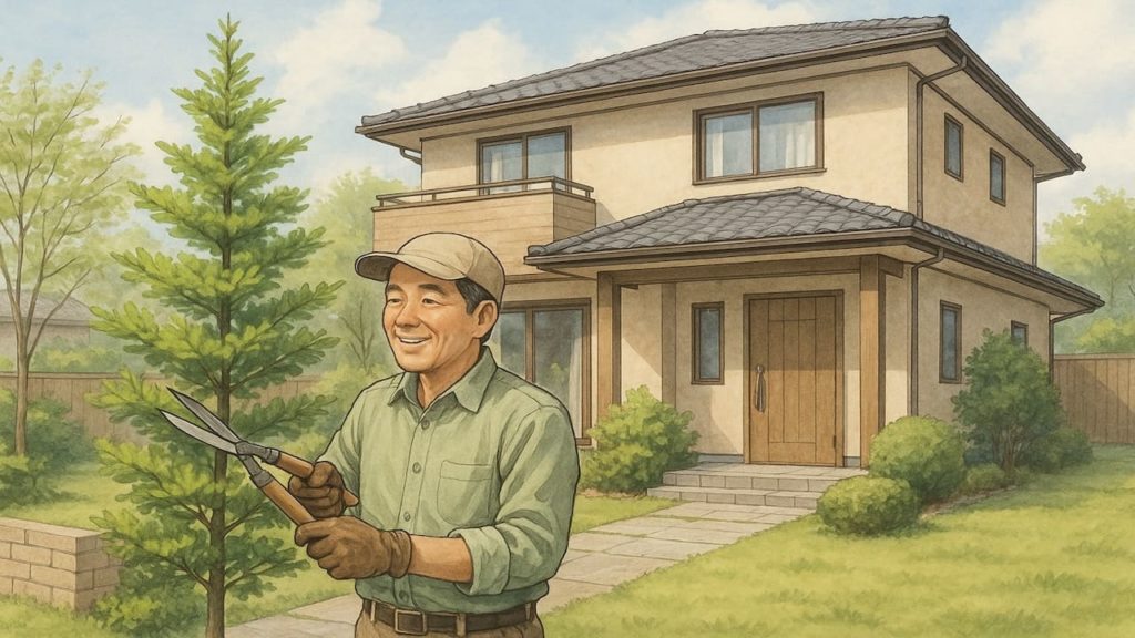 外構の庭木を手入れを楽にする職人