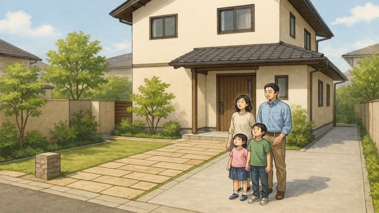 外構を広く見せる工夫に悩む夫婦