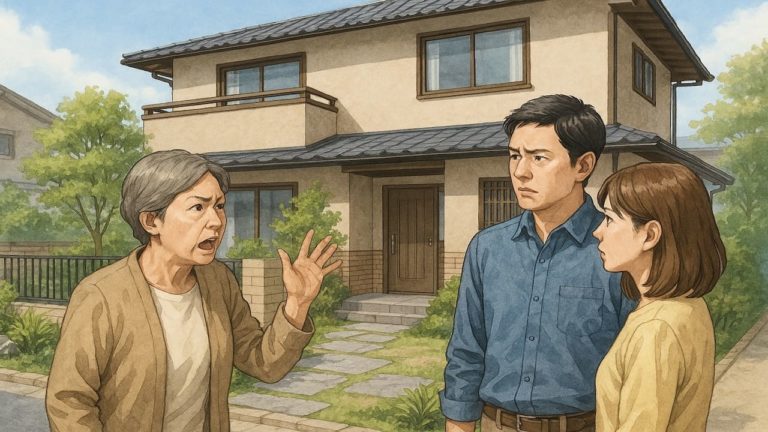 外構で近所からクレームを受けている夫婦