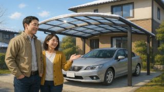 花巻市でカーポートを施工した画像