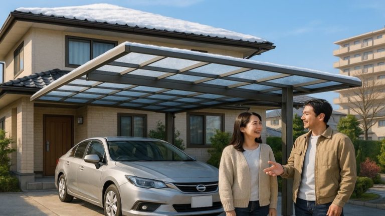 弘前市でカーポートを施工した画像