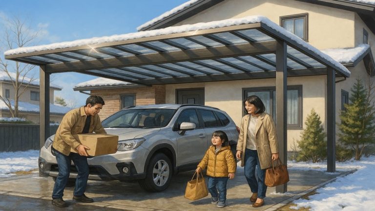 釧路市でカーポートを施工した画像