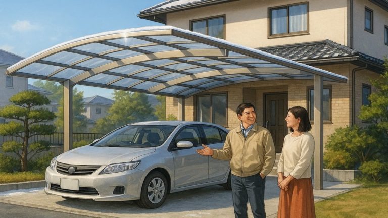 名取市でカーポートを施工した画像