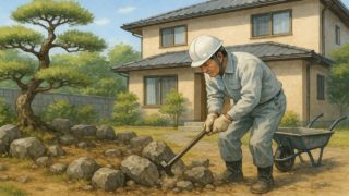 庭じまいで解体する職人