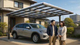 【仙台市】カーポート費用の目安|1台用・2台用・積雪対応を比較 仙台市でカーポートを施工した画像