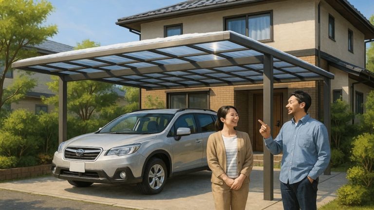 下野市でカーポートを施工した画像