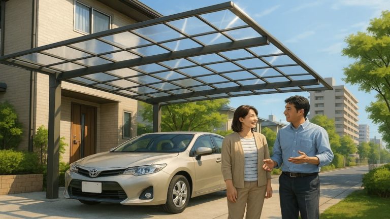 草加市でカーポートを施工した画像