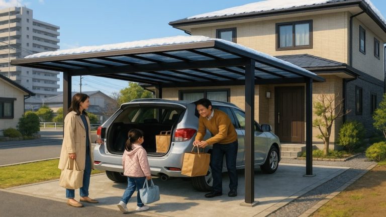 苫小牧市でカーポートを施工した画像