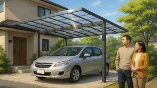 取手市でカーポートを施工した画像