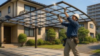 足立区でカーポートを施工した画像