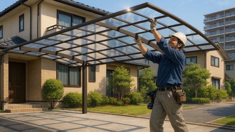 足立区でカーポートを施工した画像