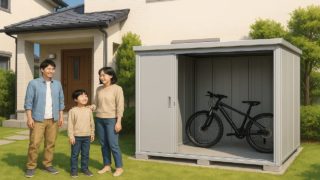 【上尾市】安いのに人気の物置設置|おすすめデザインと費用目安 上尾市の住宅に施工された屋外用物置イメージ