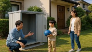 【昭島市】おしゃれ物置の設置費用|格安で頼める業者を紹介 昭島市の住宅に施工された屋外用物置イメージ