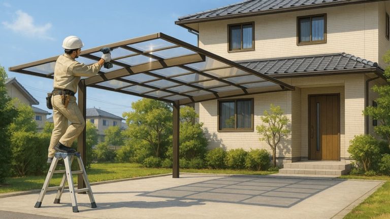 安城市でカーポートを施工した画像