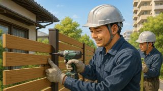 安城市の住宅に施工された目隠しフェンスイメージ