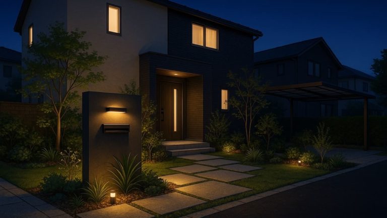 安城市の住宅に施工されたおしゃれで安い外構イメージ