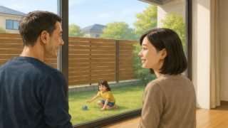 朝霞市の住宅に施工された目隠しフェンスイメージ