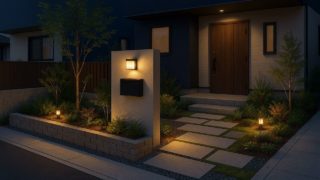 【朝霞市】安い×おしゃれを叶える外構のトーン設計イメージ 朝霞市の住宅に施工されたおしゃれで安い外構イメージ