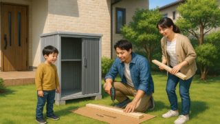 【足利市】物置設置は業者に依頼すべき?費用と仕上がりを比較 足利市の住宅に施工された屋外用物置イメージ