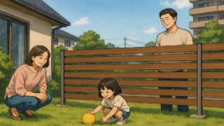 厚木市の住宅に施工された目隠しフェンスイメージ