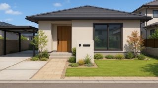 別府市の住宅に施工されたおしゃれで安い外構イメージ