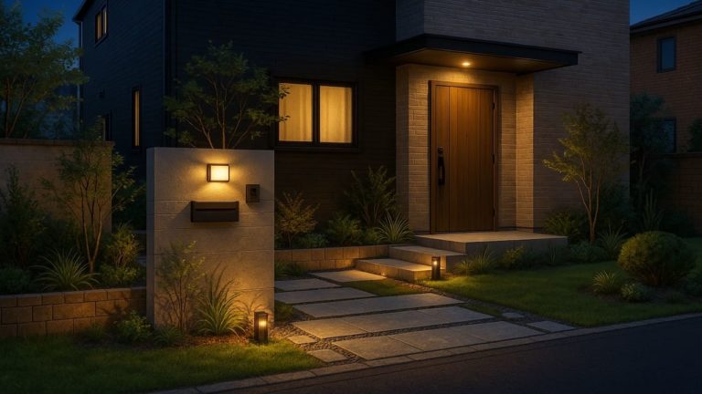 千葉県の住宅に施工されたおしゃれで安い外構イメージ