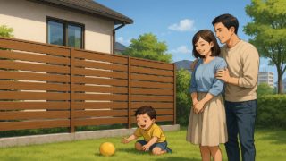 茅ヶ崎市の住宅に施工された目隠しフェンスイメージ