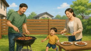 筑西市の住宅に施工された目隠しフェンスイメージ