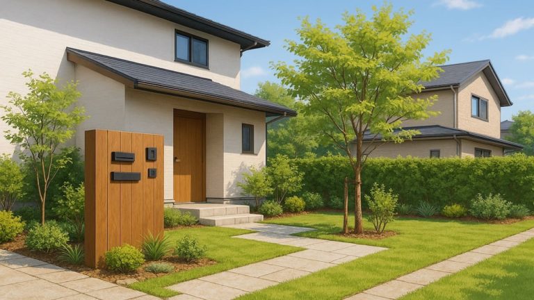 筑西市の住宅に施工されたおしゃれで安い外構イメージ