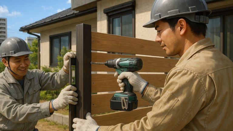 江戸川区の住宅に施工された目隠しフェンスイメージ