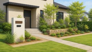 江戸川区の住宅に施工されたおしゃれで安い外構イメージ