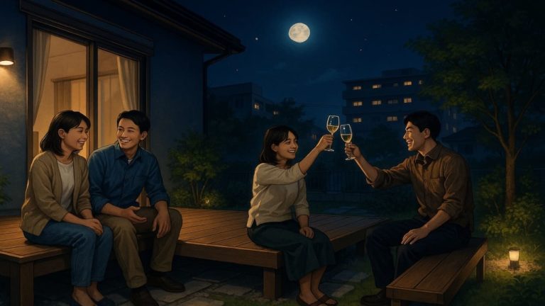 江戸川区の住宅に施工されたウッドデッキイメージ