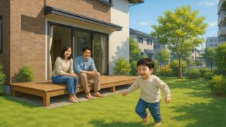 【恵庭市】プロ厳選!人気ウッドデッキのデザインと価格目安 恵庭市の住宅に施工されたウッドデッキイメージ