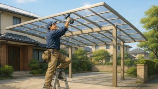 府中市でカーポートを施工した画像