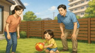 富士市の住宅に施工された目隠しフェンスイメージ