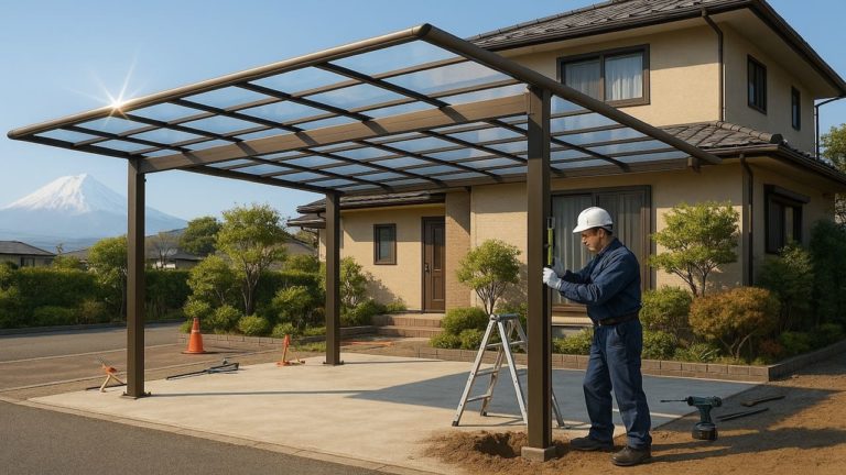 富士宮市でカーポートを施工した画像