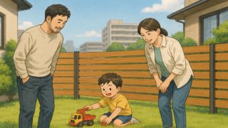 富士宮市の住宅に施工された目隠しフェンスイメージ