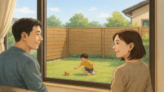 深谷市の住宅に施工された目隠しフェンスイメージ