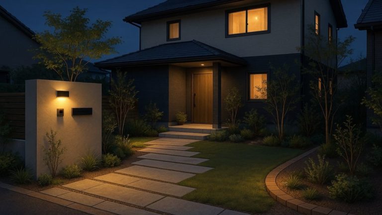 深谷市の住宅に施工されたおしゃれで安い外構イメージ