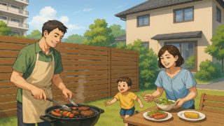 福岡県の住宅に施工された目隠しフェンスイメージ