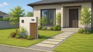 八王子市の住宅に施工されたおしゃれで安い外構イメージ