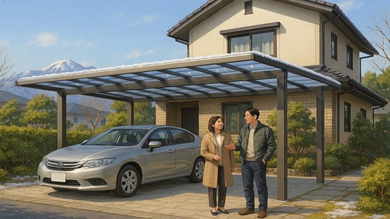 白山市でカーポートを施工した画像