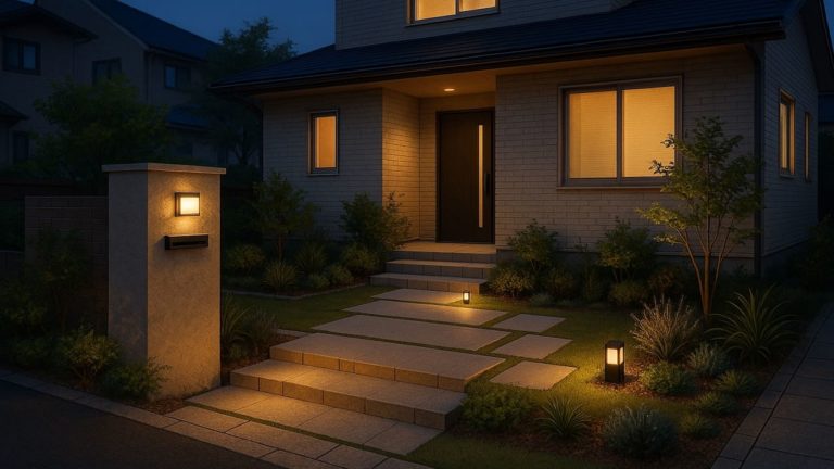 半田市の住宅に施工されたおしゃれで安い外構イメージ